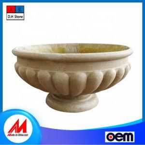 Professional Production Outdoor Decorative Stone Flower Pot Granite Flower Pot