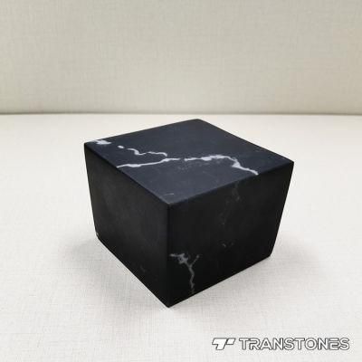 Matt Black Onyx Slab Marble Artificial Stone Translucent LCP Trilogy Plot for Perfume Display