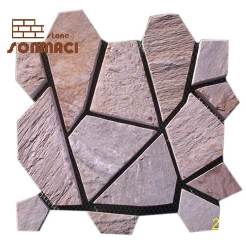 Landscape Slate Paving Flagstone Pattern on Mesh