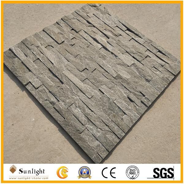 Wholesale Natural Dark Grey Slate Culture Stone for Wall Clading