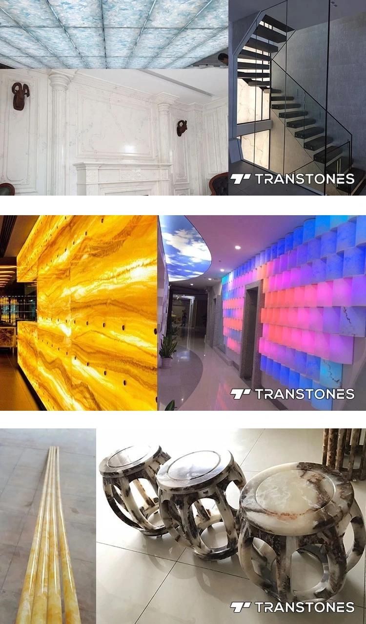 Customized Translucent Black Onyx Sheet Polished Alabaster Light Box