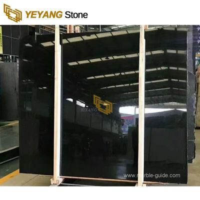High Polished Ink Black Marble Factory for Kitchen/Bathroom/Countertops/Tiles/Wall/Flooring