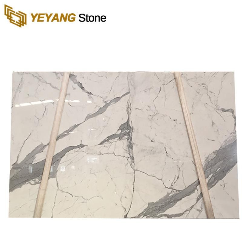 Polished Calacatta White Marble for Wall/Floor/Tiles/Countertop