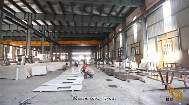 Calacatta Marble Look Quartz Solid Surface 20mm Quartz Slabs for Countertops/Vanity/Bar Top
