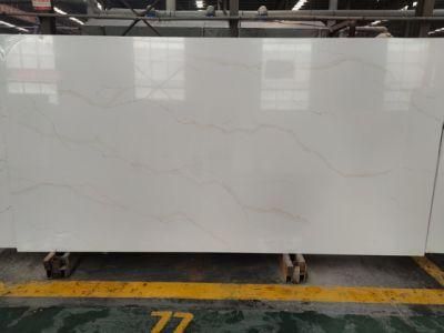Countertops Material White Calacatta Quartz Stone Slab From China with High Quality