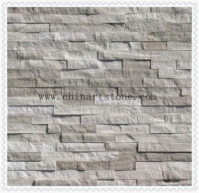 China Nature White Wooden Marble Culture Stone for Wall Decoration