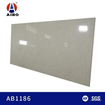 Crystal Grey Waterproof Bathroom Vanity Top Glass Quartz