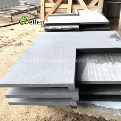 Different Style China Light Grey Basalt Swimming Pool Coping Pool Cover Tile