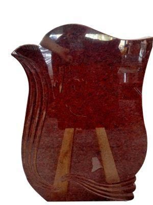 Indian Red Granite Memorial Blank Upright Headstone for Cemetery Graves
