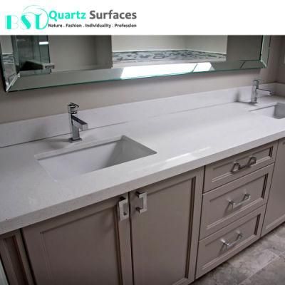 China White Solid Surface Quartz Stone for Restaurant Counter Top