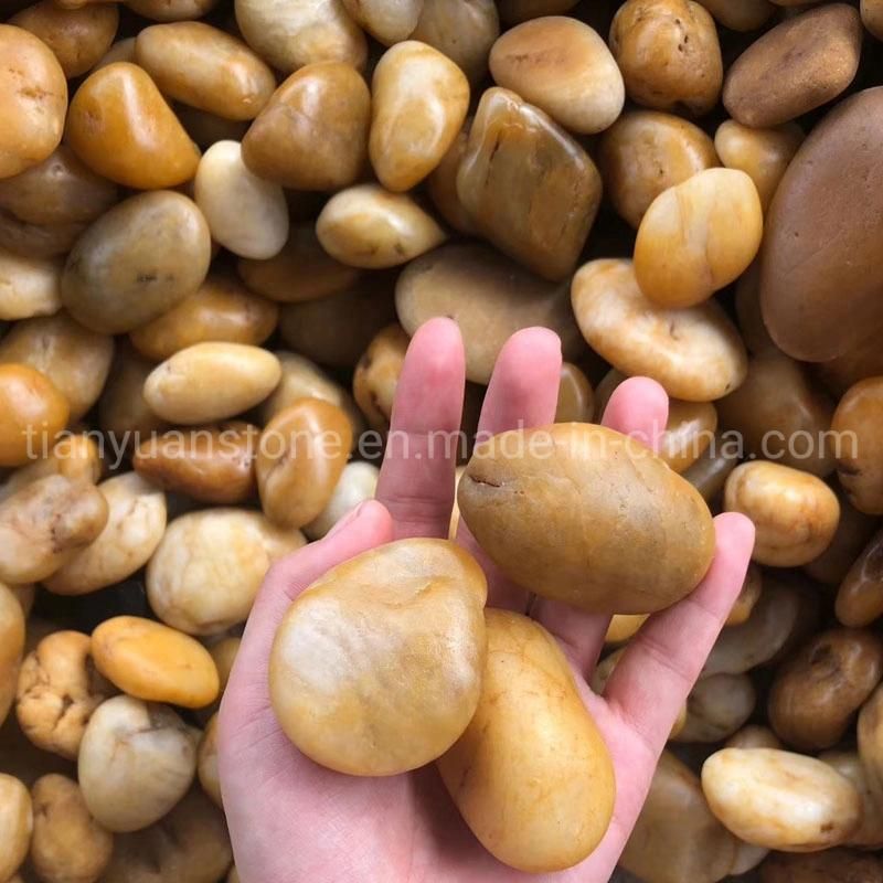 Garden Decoration Polished White River Pebble Stone