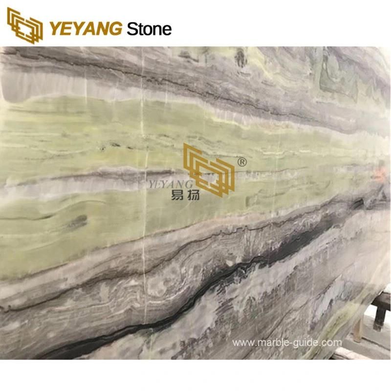 Natural Stone Green Jade Wood Marble for Kitchen Island/Countertop Home/Decoration/Background