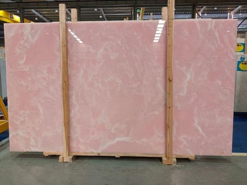 Pink Onyx Marble Slab in Factory Price for Indoor
