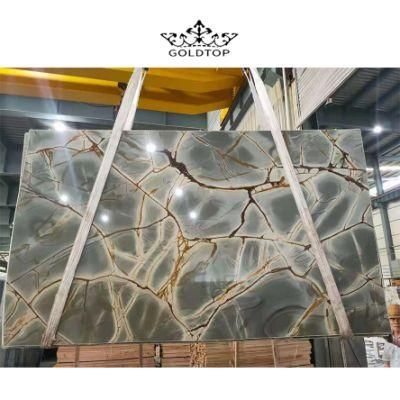 Luxury Stone Polished Indoor Decoration Blue Roma Slab Granite for Tiles Countertop