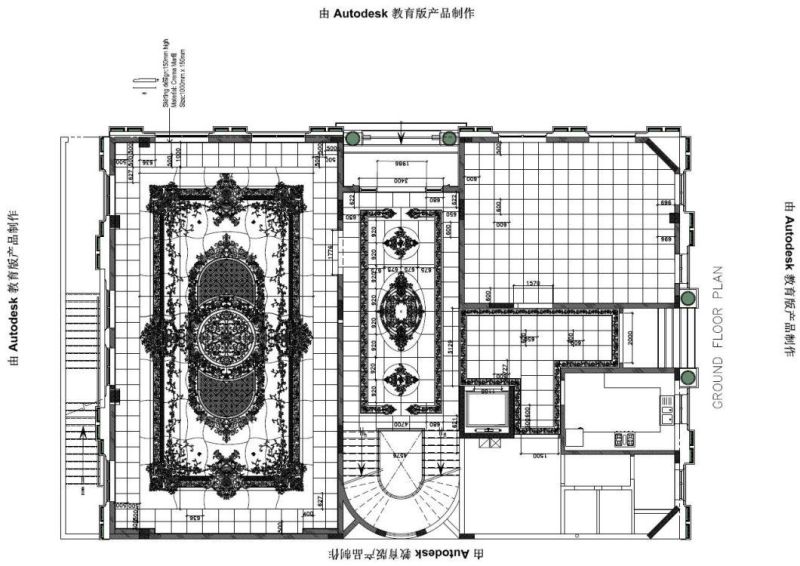 Luxury Water Jet Marble Inlay Flooring Patterns Marble Floor Medallion for Majlis Men Sitting Room Floor Decoration