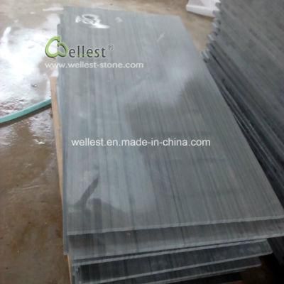 China Big Size Wooden Veins Grey Sandstone Slabs for Paving and Wall Cladding