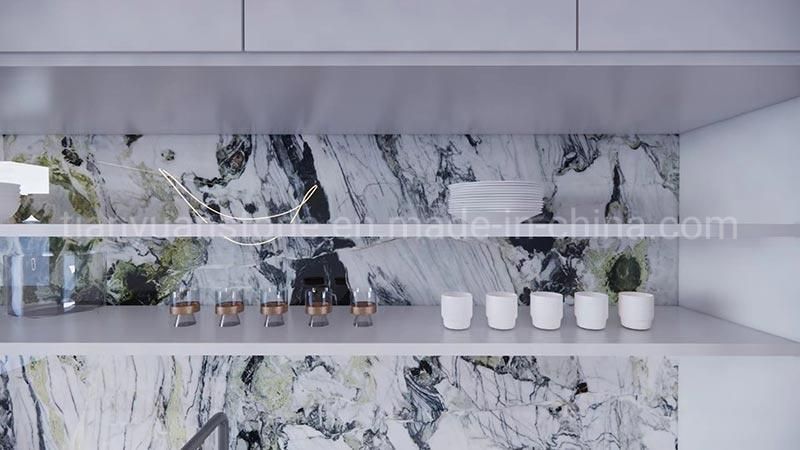 Ice Cold White Beauty Emerald Green Jade Marble Vanity Top for Hotel Project