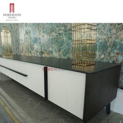 Furniture Black Matt Porcelain Sintered Stone TV Unit