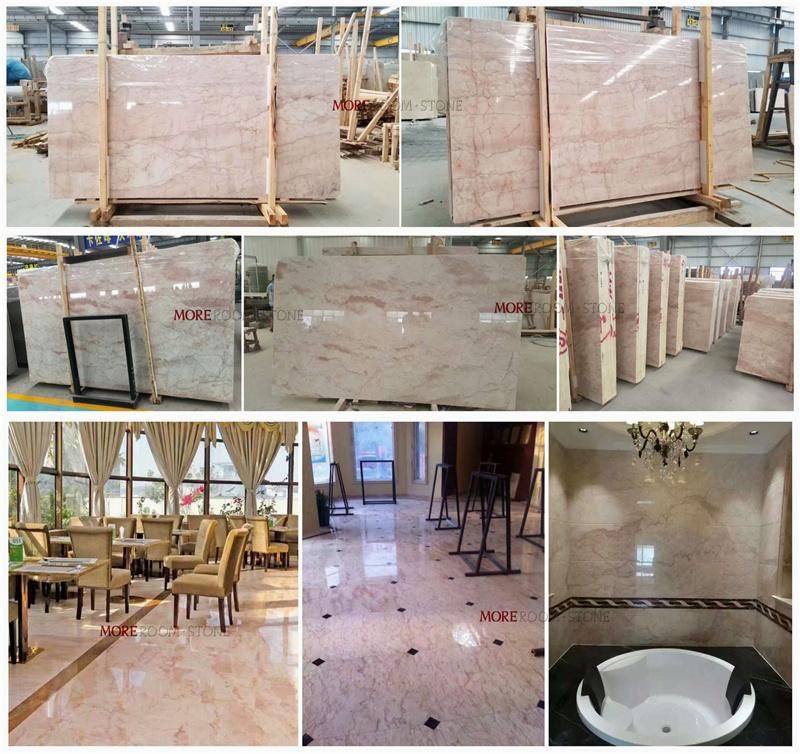 Cheap Price Pink Color Rosa Wood Marble Slab for Sale