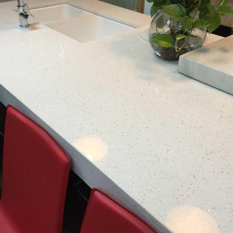 Kkr Engineer Stone 3200X1600X20mm Kkr Hot Selling Pure White Quartz Stone