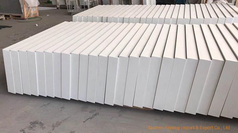 Polish/Honed White Quartz Vanity Tops/Countertops for Bathroom Decoration Project Building