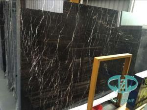 S. T Laurent Black Marble Slab for Flooring and Wall/ Countertop