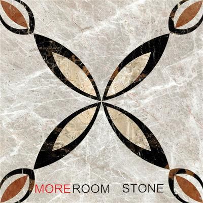 Natural Marble Flower Water Jet Marble Tile Pattern