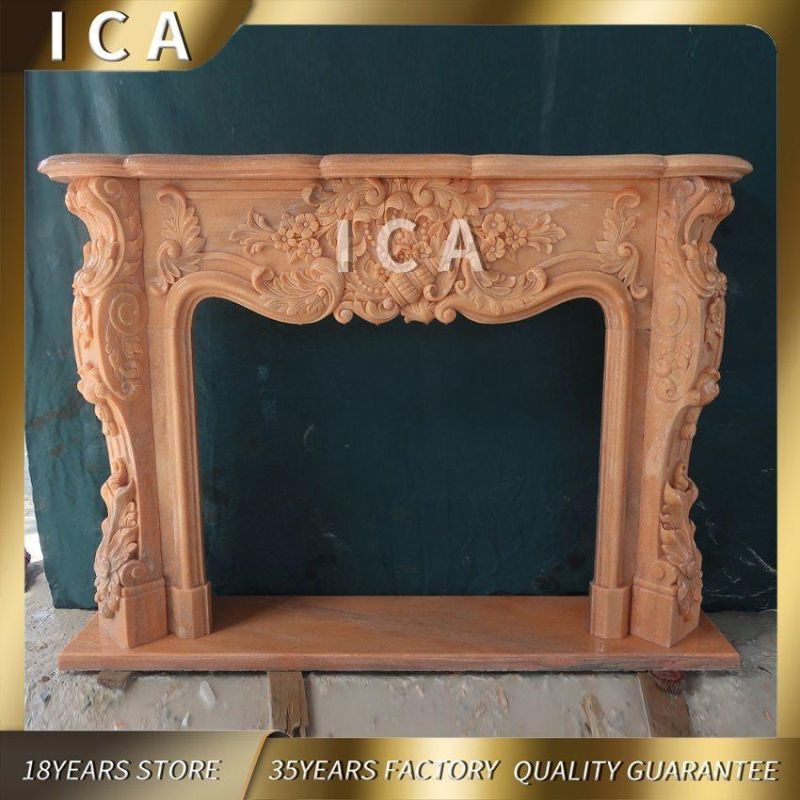 Indoor Classic Decorative Natural Statue Marble Fireplace