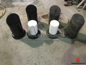 Granite Round Shape Cremation Urns Natural Stone Headstone Funeral Urns