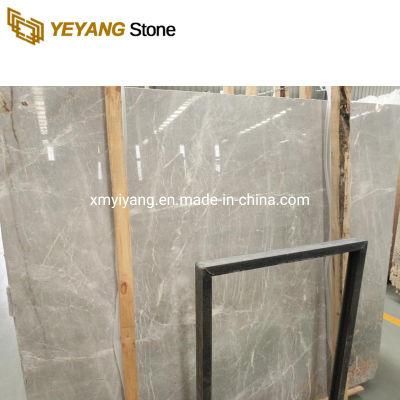 Light Grey Natural Stone Marble Slabs for Bathroom Wall/Floor Tile