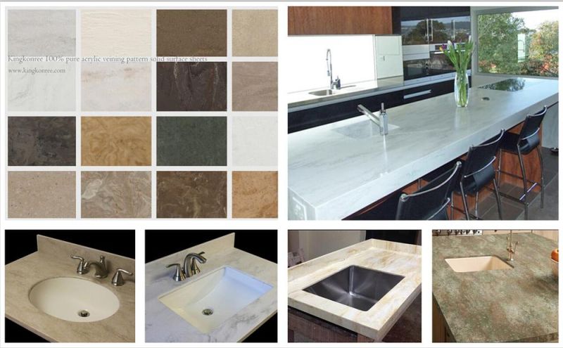 Custom Made Artificial Stone Concrete Color Vanity Top for Project