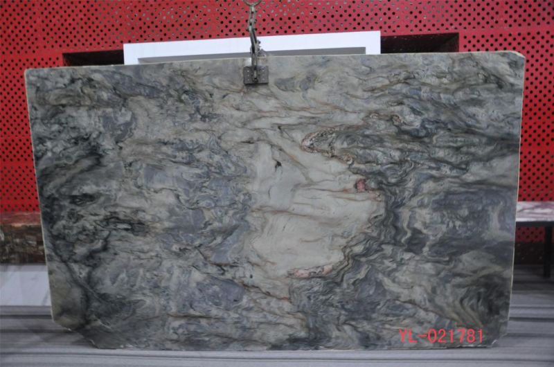 Silk Road Grey Marble Slabs for Flooring Tile, Countertop