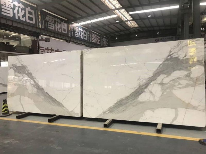 Snow/White/Grey Marble Slabs for Table/Walling/Flooring/Countertops Wholesale