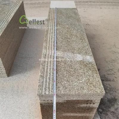 Cheap Quarry G682 Granite Stairs with Anti Slip Grooves