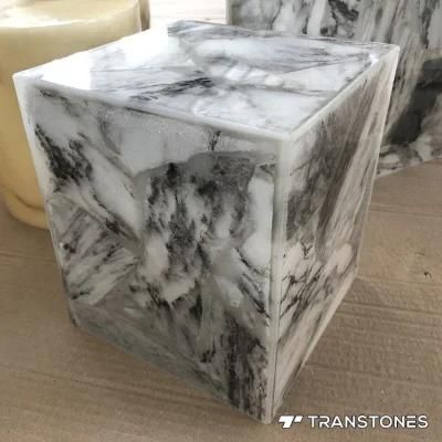 Customized Translucent Black Onyx Sheet Polished Alabaster Light Box