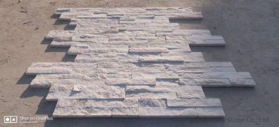 Natural White Quartztite and Slate Culture Stone Wall Cladding Panel for Indoor and Outdoor Decoration