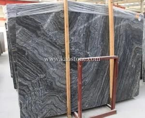 Chinese Antique Wood / Black Vein Marble