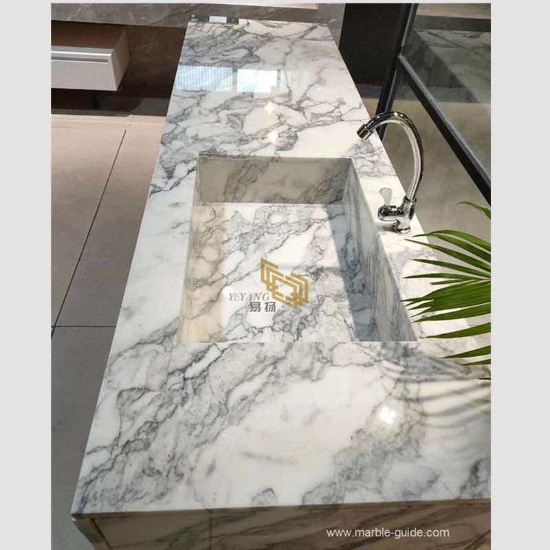 Arabescato White Marble Supplier for Kitchen Island/Bathroom/Vanity/Sink/Flooring/Wall/Countertop