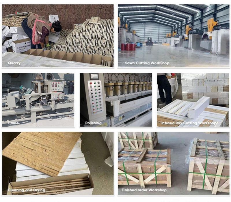 Wall Tile Building Material Ledge Stone Slate Wall Cladding Stone Back with Cement