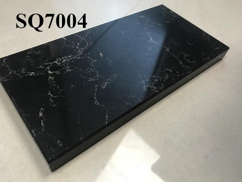 Marble-Look Customized Quartz Stone Island Kitchen Countertops