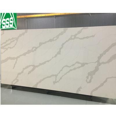 Best Seller Chinese Factory Direct Calacatta White Quartz Surface for Kitchen Countertop