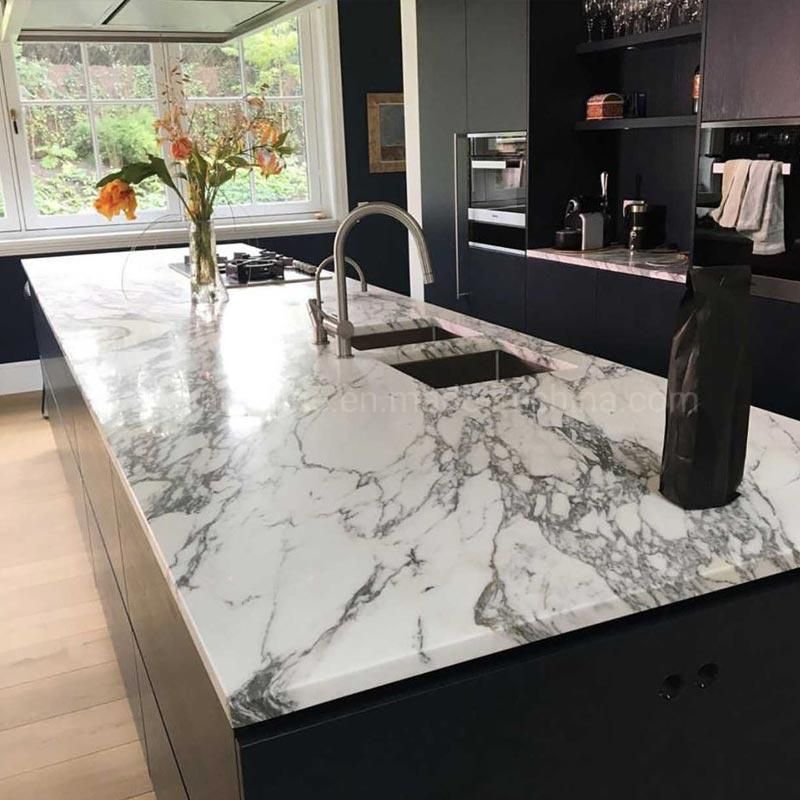 Contemporary Style T Shape Natural Onyx Stone Countertop for Kitchen Countertop in New Home/Villa