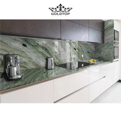 Beautiful Blue/Green Fusion Fire Marble Slabs for Wall Countertop Decoration