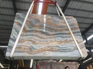 Roma Impression Blue Marble Slab for Kitchen/Bathroom/Wall/Floor