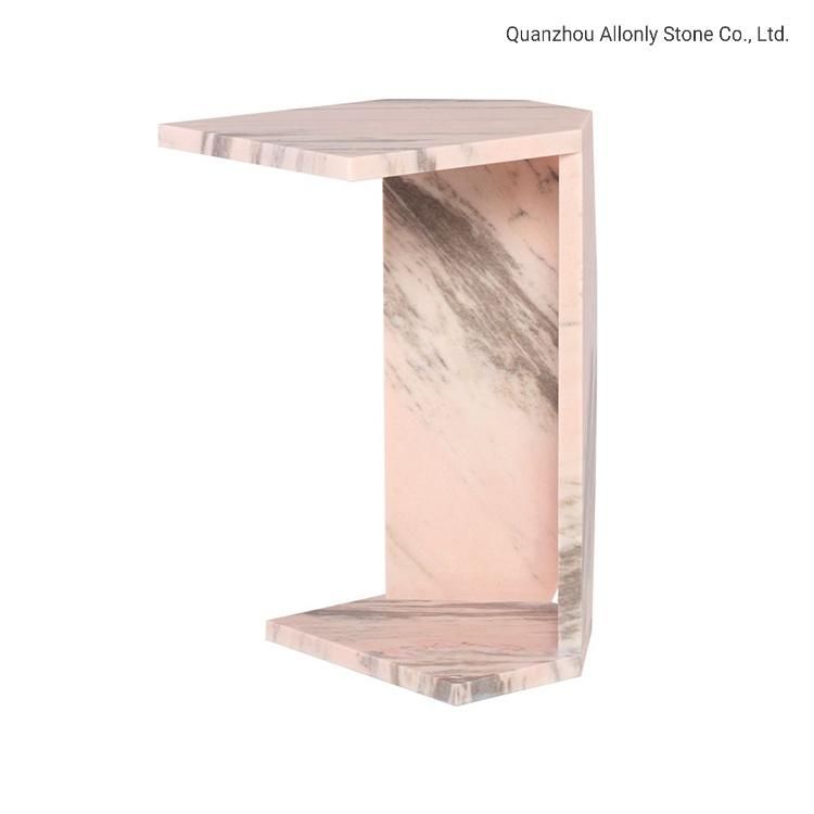 Luxury Home Deco Bedroom Nightstand Black Marble Side Corner Table Top