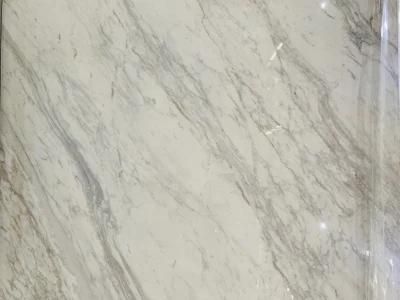 Polished Volakas White Marble Slab for Flooring and Walling