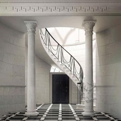 Large Famous Attractions Decoration Building Hand Carved Natural Stone Marble Roman Pillars Column