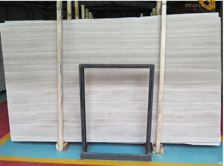 White Wooden Marble Slabs for Wall/Flooring