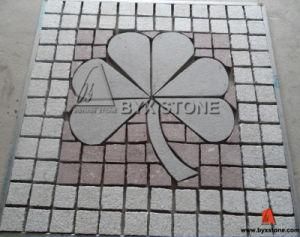 Clover Shape Natural Granite Paving Cobblestone for Outdoor Decoration