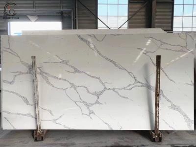 China Shandong Factory Outlet High Quality Super White 3200*1600mm Quartz Slabs Surface for Kitchen Benchtop